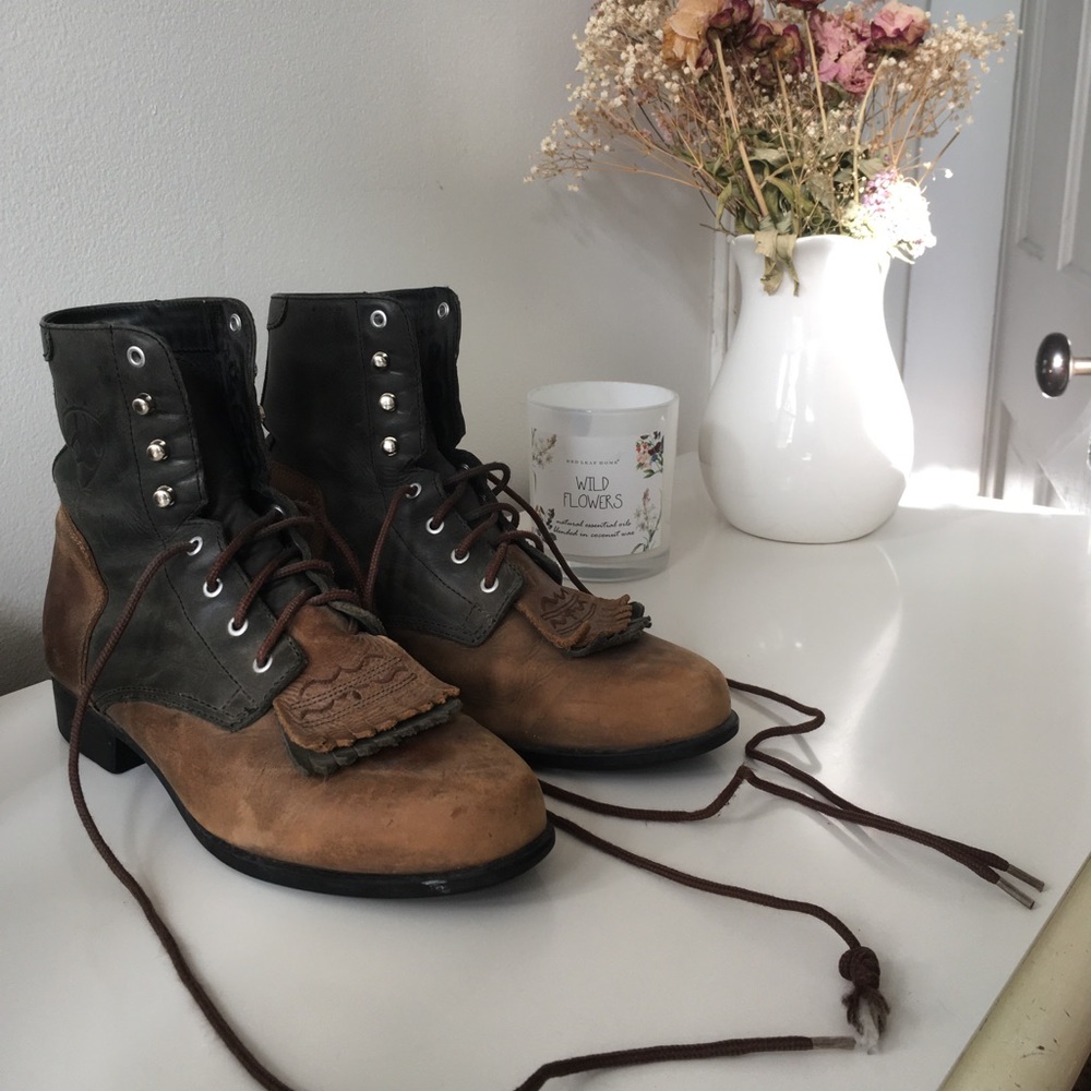 Multi-toned Leather Ariat Boots